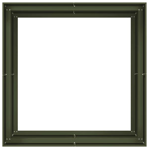 Olivgrünes Stahl Pflanzgefäß 100x100x80cm