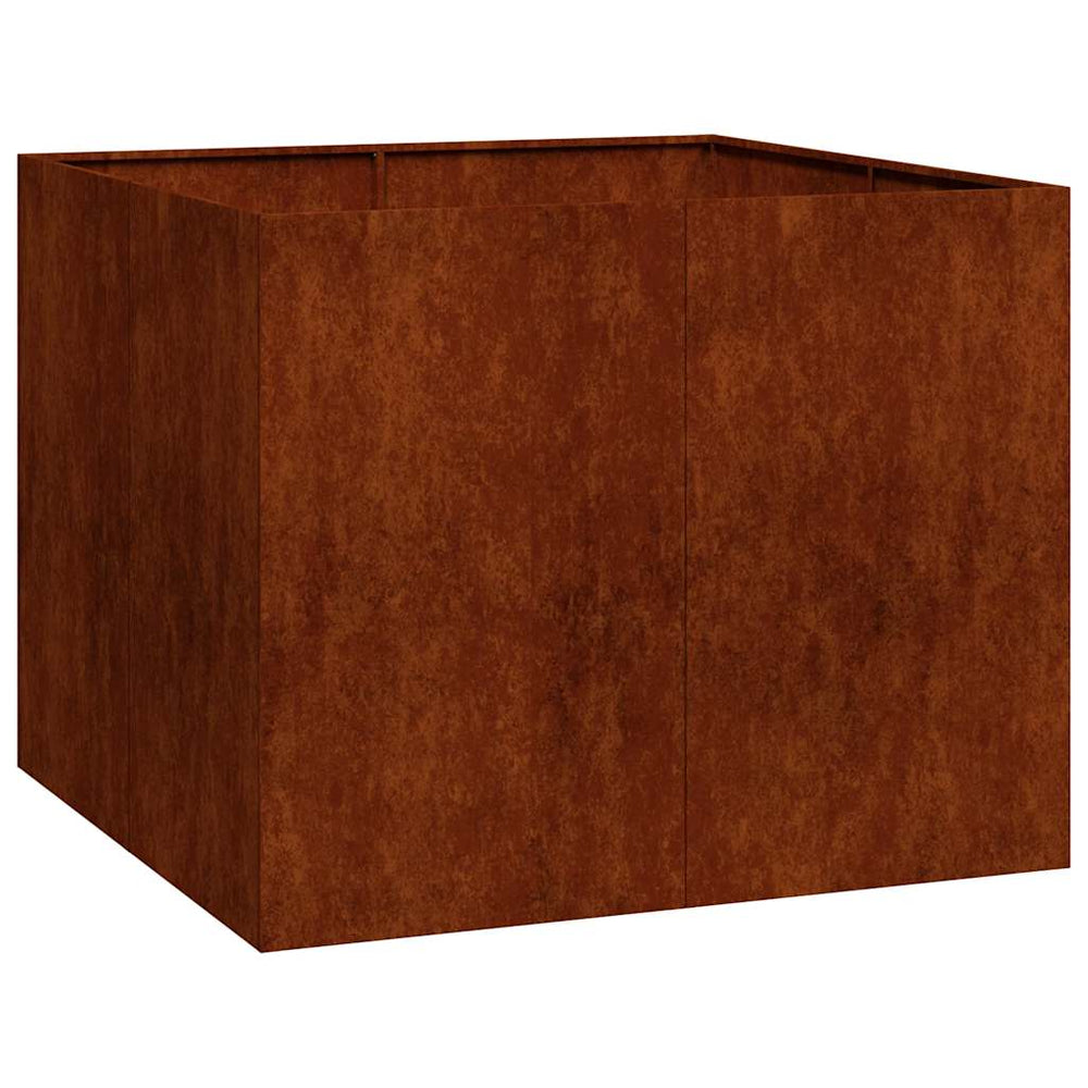 Rostiger Pflanzkübel 100x100x80 cm