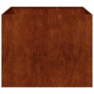 Rostiger Pflanzkübel 100x100x80 cm