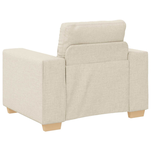 3-teiliges Sofa Beige Leinenmischgewebe