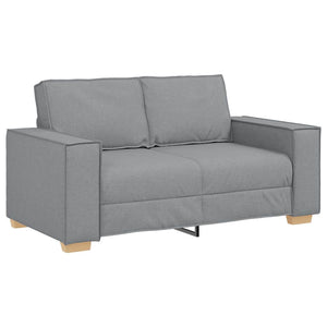 3-teiliges Sofa Hellgrau Leinenmischgewebe