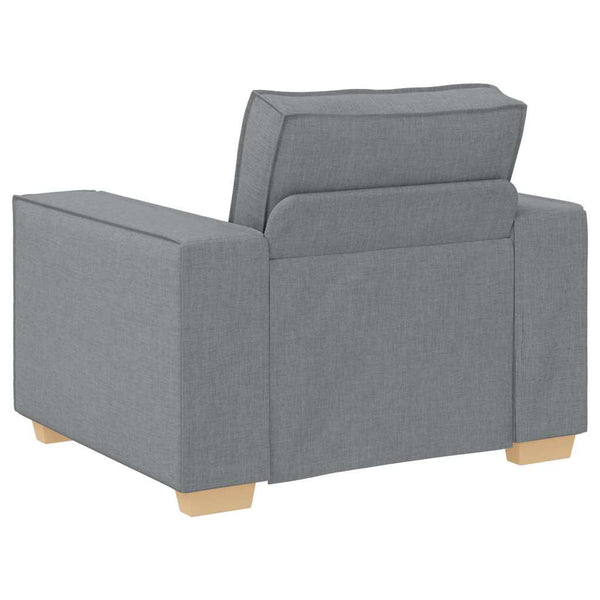 3-teiliges Sofa Hellgrau Leinenmischgewebe