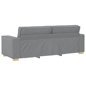 3-teiliges Sofa Hellgrau Leinenmischgewebe