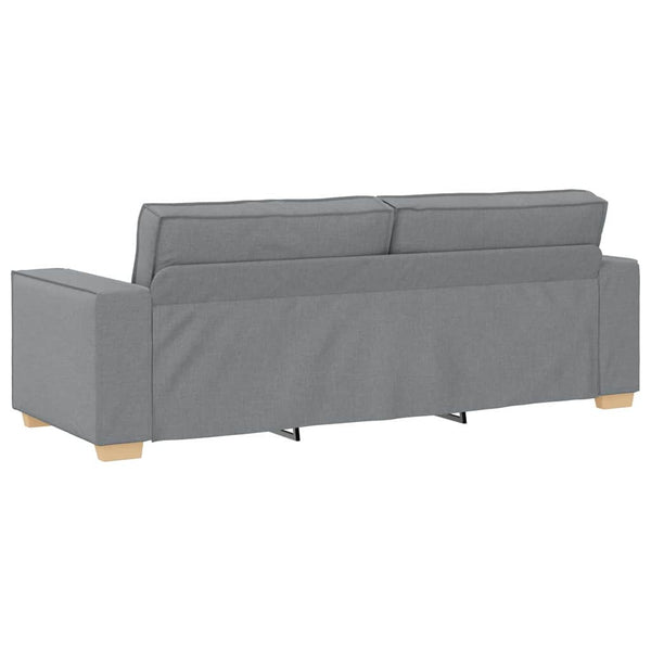 3-teiliges Sofa Hellgrau Leinenmischgewebe