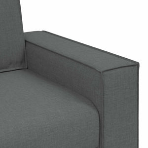 3-teiliges Sofa Dunkelgrau Leinenmischgewebe