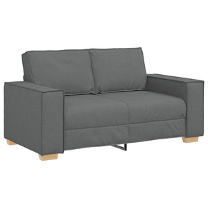 3-teiliges Sofa Dunkelgrau Leinenmischgewebe