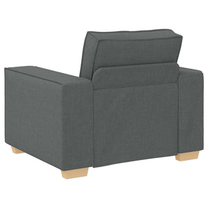 3-teiliges Sofa Dunkelgrau Leinenmischgewebe