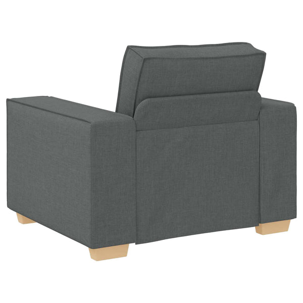 3-teiliges Sofa Dunkelgrau Leinenmischgewebe