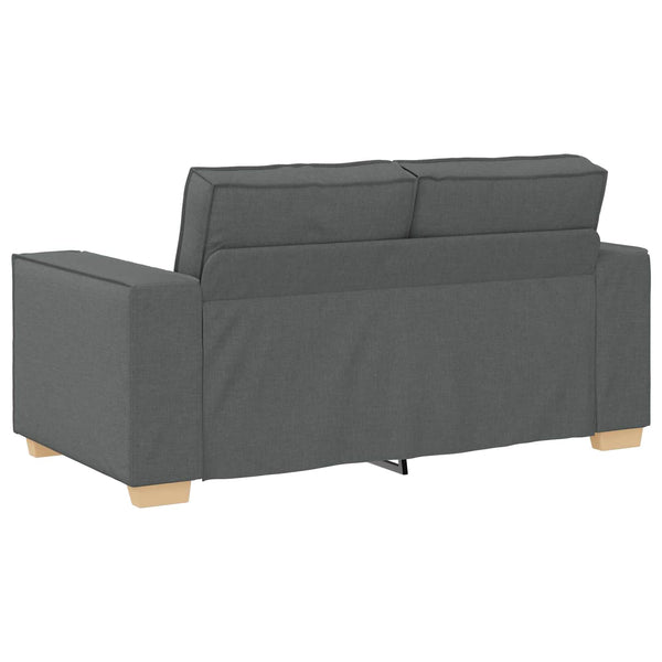 3-teiliges Sofa Dunkelgrau Leinenmischgewebe