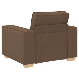 3-teiliges Sofa Braun Leinenmischgewebe