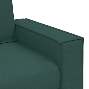 3-teiliges Sofa Dunkelgrün Leinenmischgewebe