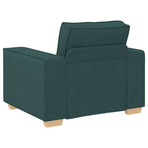 3-teiliges Sofa Dunkelgrün Leinenmischgewebe