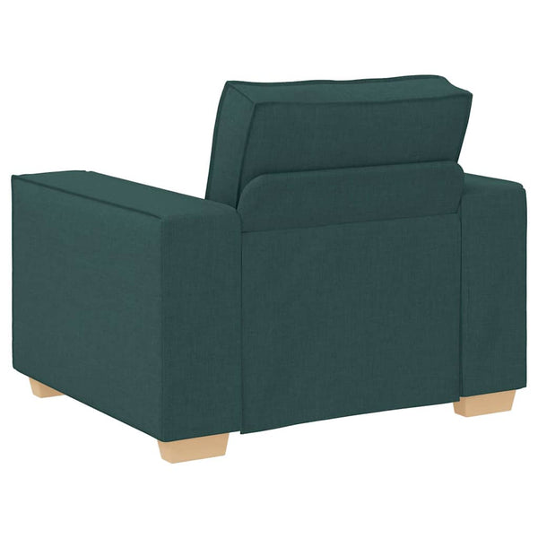 3-teiliges Sofa Dunkelgrün Leinenmischgewebe
