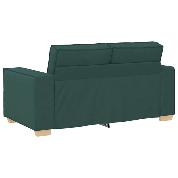 3-teiliges Sofa Dunkelgrün Leinenmischgewebe