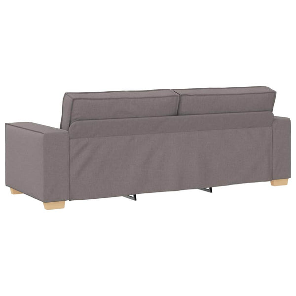3-teiliges Sofa Taupe Leinenmischgewebe