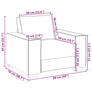 3-teiliges Sofa Taupe Leinenmischgewebe