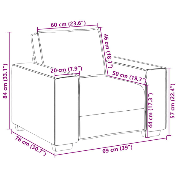 3-teiliges Sofa Taupe Leinenmischgewebe