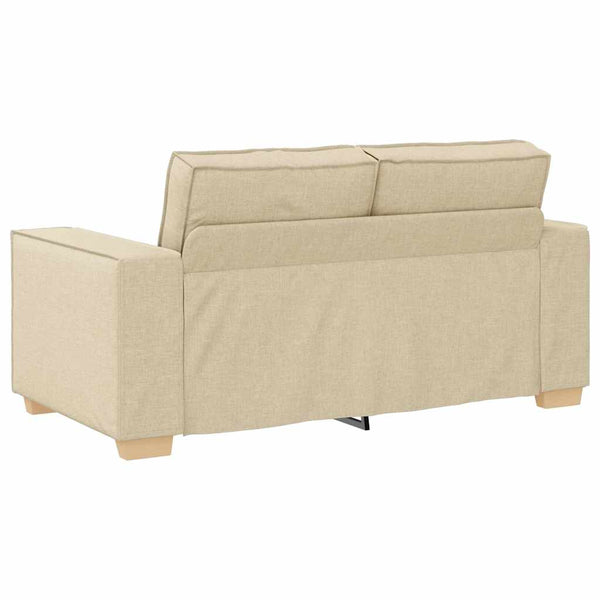 3-teiliges Creme Sofa Leinenmischgewebe