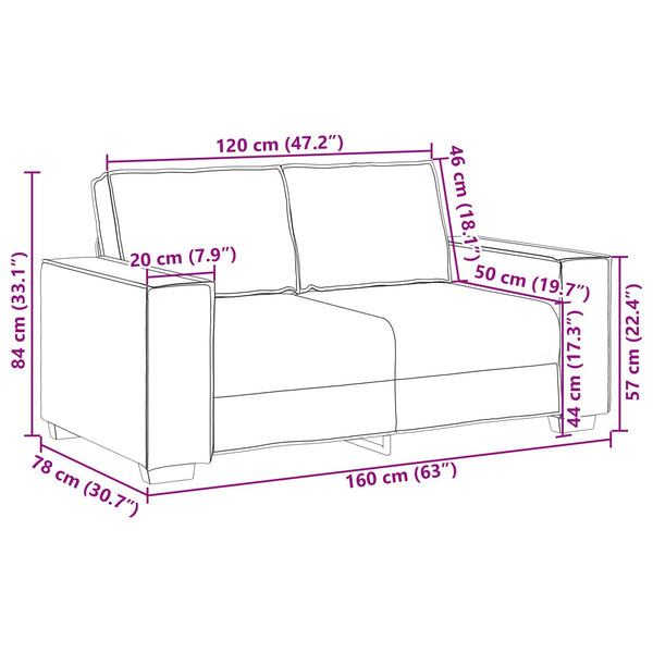 3-teiliges Creme Sofa Leinenmischgewebe