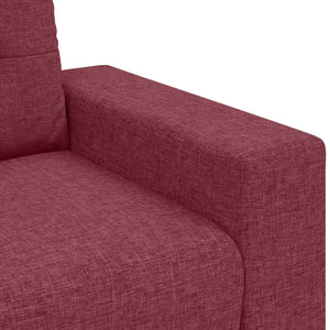 3-teiliges Sofa Wind Rot Leinenmischgewebe