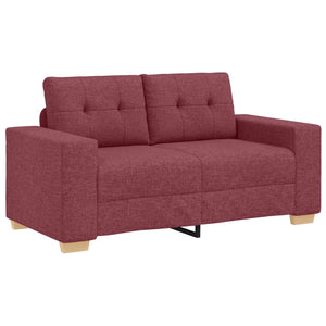 3-teiliges Sofa Wind Rot Leinenmischgewebe