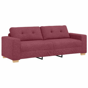 3-teiliges Sofa Wind Rot Leinenmischgewebe