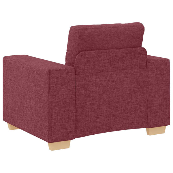 3-teiliges Sofa Wind Rot Leinenmischgewebe