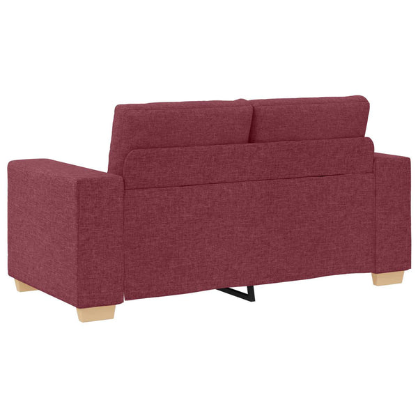 3-teiliges Sofa Wind Rot Leinenmischgewebe