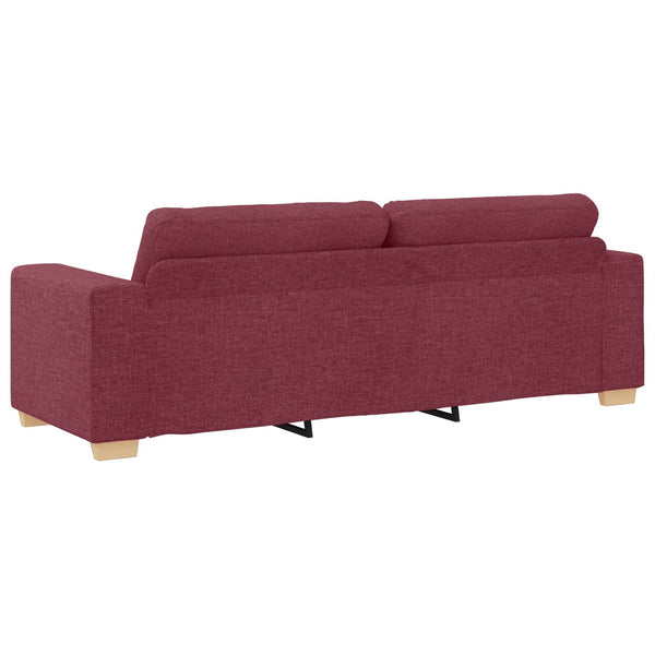 3-teiliges Sofa Wind Rot Leinenmischgewebe