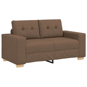 3-teiliges Sofa Braun Leinenmischgewebe