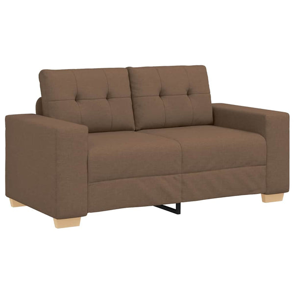 3-teiliges Sofa Braun Leinenmischgewebe