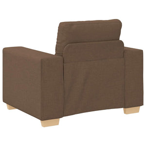 3-teiliges Sofa Braun Leinenmischgewebe