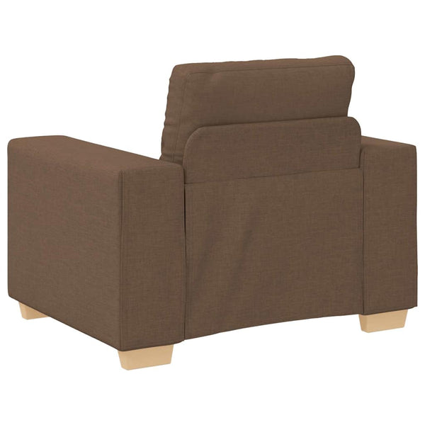 3-teiliges Sofa Braun Leinenmischgewebe
