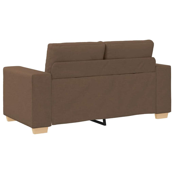 3-teiliges Sofa Braun Leinenmischgewebe