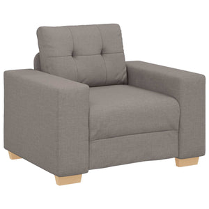 3-teiliges Sofa Taupe Leinenmischung
