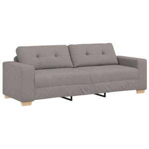 3-teiliges Sofa Taupe Leinenmischung