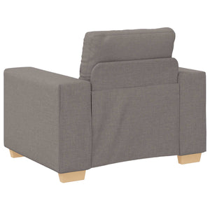 3-teiliges Sofa Taupe Leinenmischung