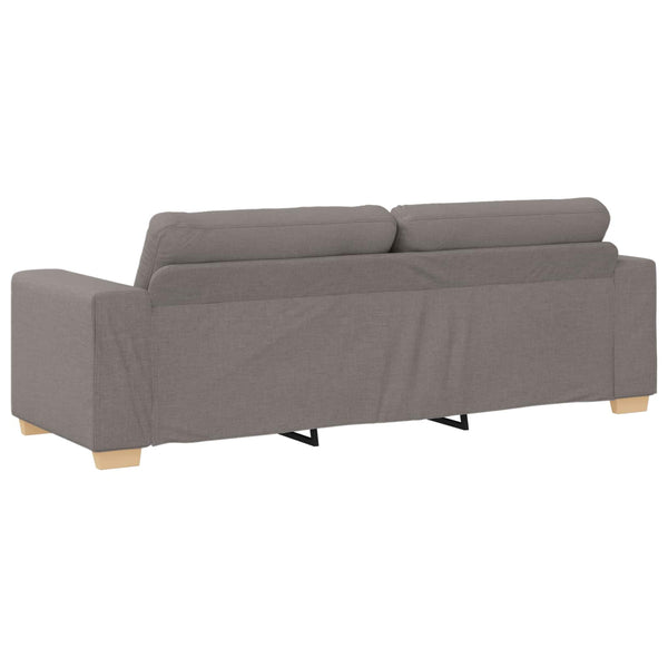 3-teiliges Sofa Taupe Leinenmischung