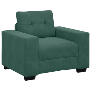 Sofa Set 3-teilig Dunkelgrün Samt