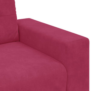 3-teiliges Sofa-Set Wind Rot Samt