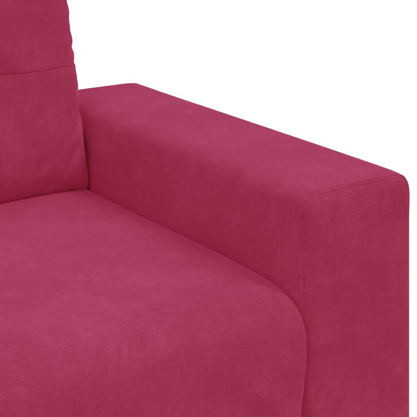 3-teiliges Sofa-Set Wind Rot Samt