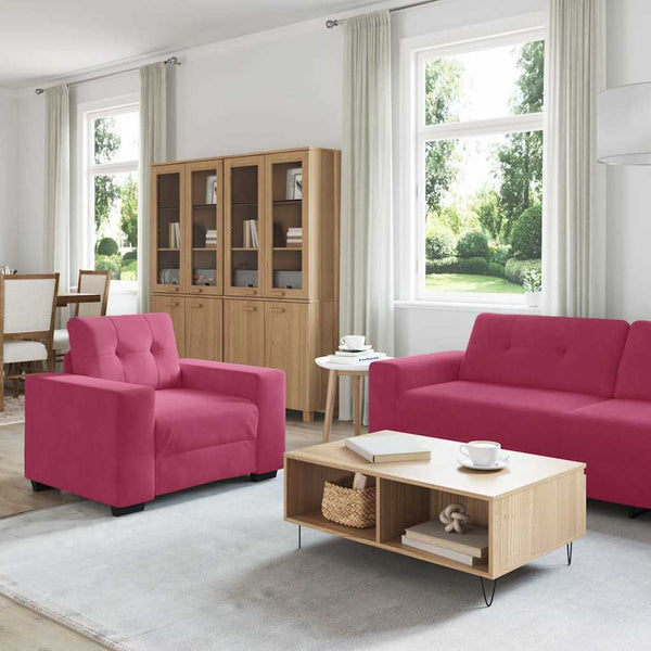 3-teiliges Sofa-Set Wind Rot Samt