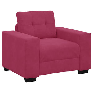 3-teiliges Sofa-Set Wind Rot Samt