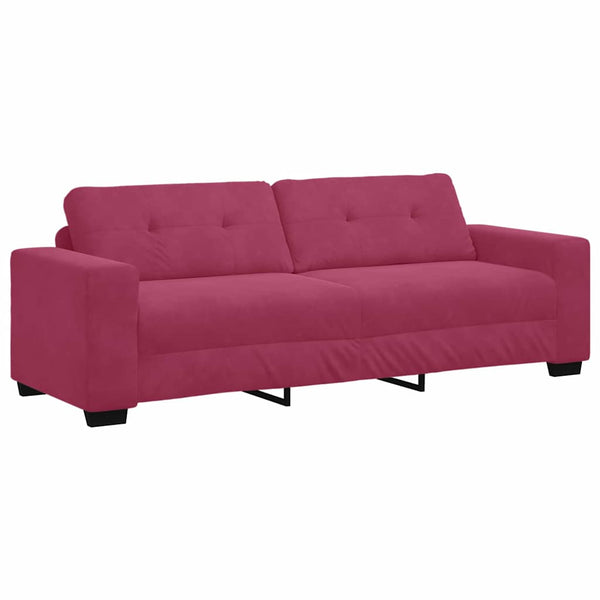 3-teiliges Sofa-Set Wind Rot Samt