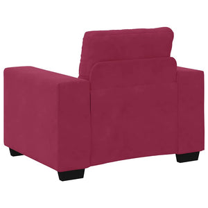 3-teiliges Sofa-Set Wind Rot Samt