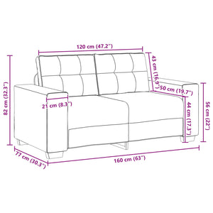 3-teiliges Sofa-Set Wind Rot Samt