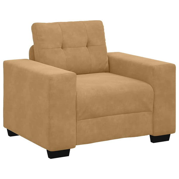 Samt Sofa Set, 3-teilig, Braun