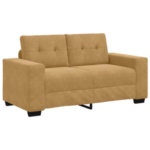 Samt Sofa Set, 3-teilig, Braun