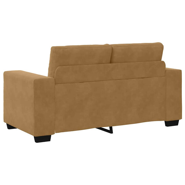Samt Sofa Set, 3-teilig, Braun