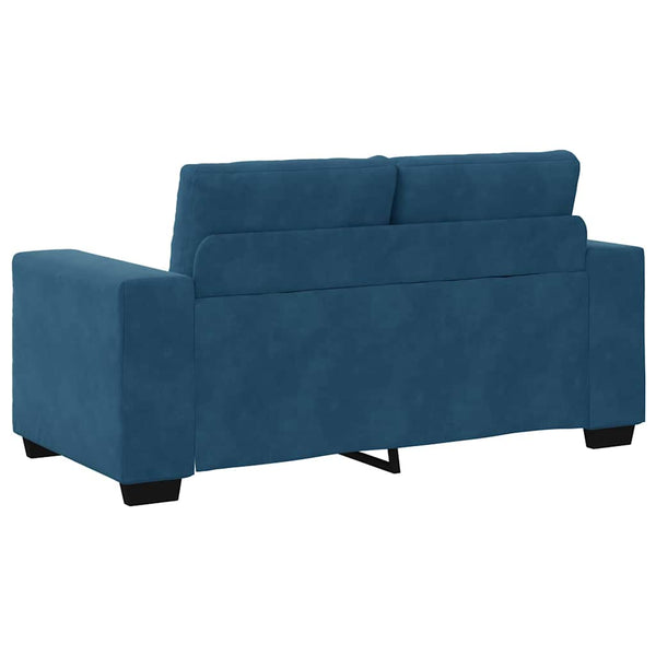 Samt Sofa Set 3-teilig Blau